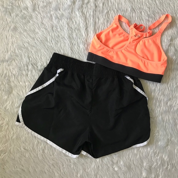 🌵Champion : Black Shorts and Sport Compressor Bra - Picture 2 of 7